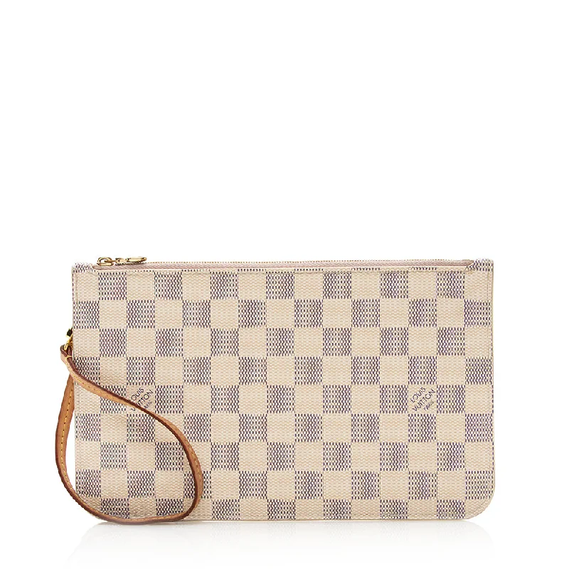 Louis Vuitton bags for refined taste -Louis Vuitton Damier Azur Neverfull MM Pochette (SHF-20736)