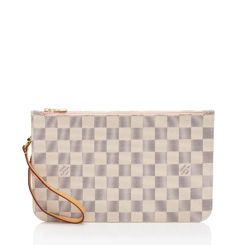 Louis Vuitton luxury bags for high-end buyers -Louis Vuitton Damier Azur Neverfull MM Pochette (SHF-EicqCf)