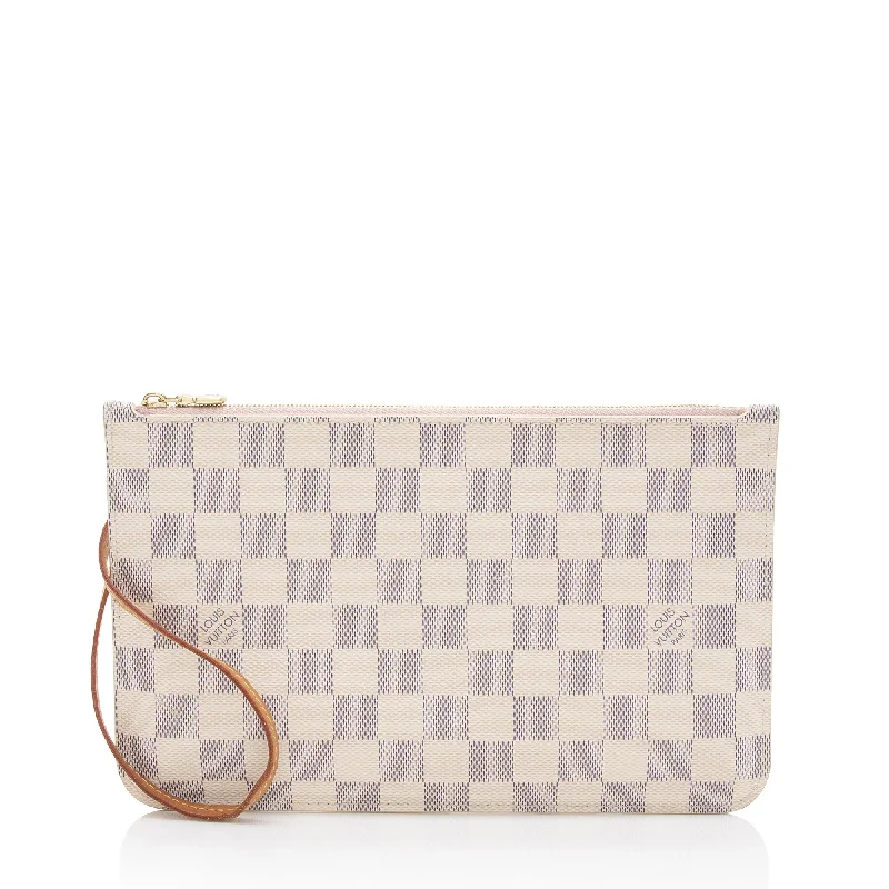 Louis Vuitton bags for modern, stylish wardrobes -Louis Vuitton Damier Azur Neverfull MM Pochette (SHF-GfJO9g)