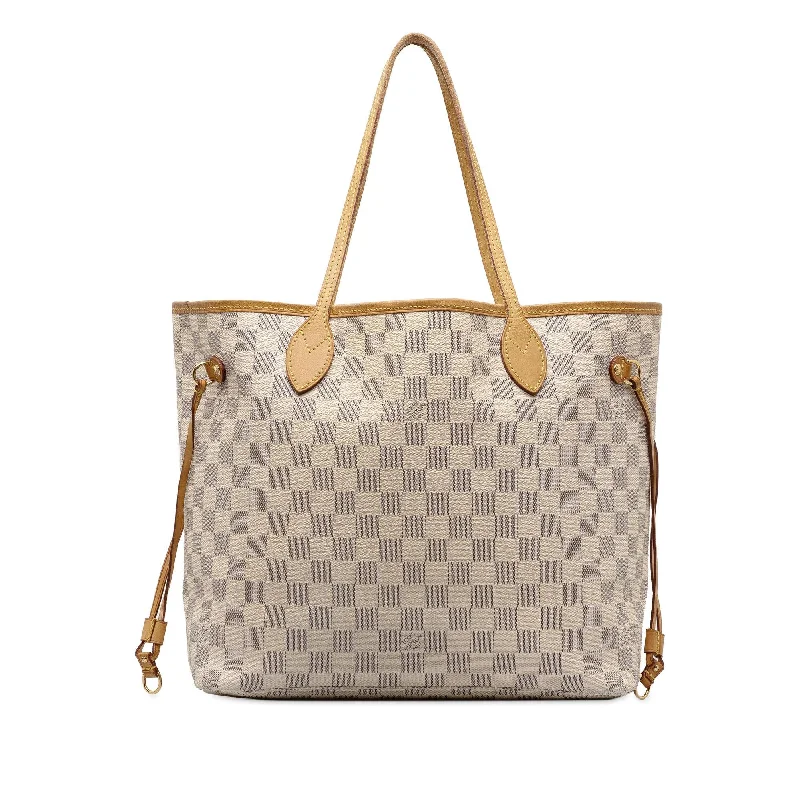 Louis Vuitton bags with sophisticated structure -Louis Vuitton Damier Azur Neverfull MM (SHG-Vx9Ndf)