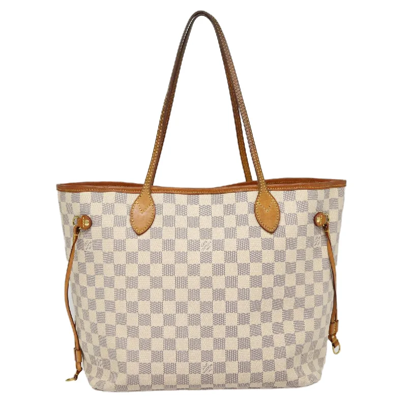 Louis Vuitton handbags with custom finishes -LOUIS VUITTON Damier Azur Neverfull MM Tote Bag N41605 LV 87566