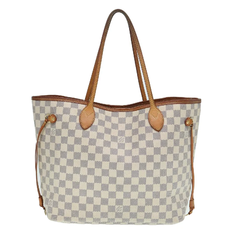 Louis Vuitton bags with luxurious details -LOUIS VUITTON Damier Azur Neverfull MM Tote Bag N41605 LV 88508