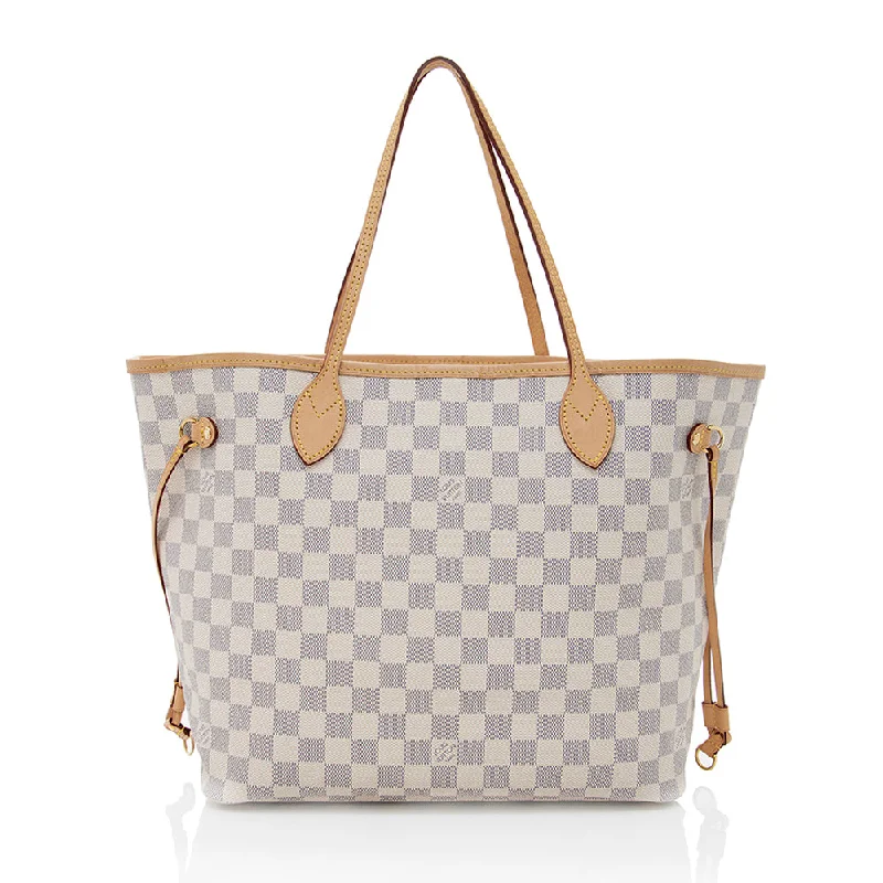 Louis Vuitton bags for glamorous occasions -Louis Vuitton Damier Azur Neverfull MM Tote (SHF-18319)