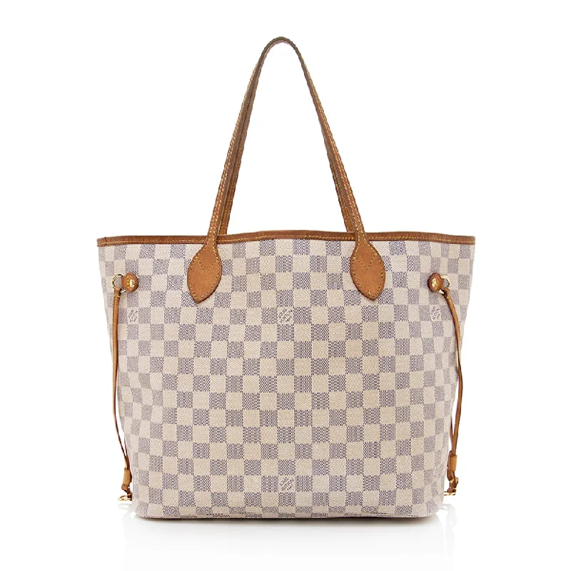 Louis Vuitton bags with chic patterns -Louis Vuitton Damier Azur Neverfull MM Tote (SHF-19519)