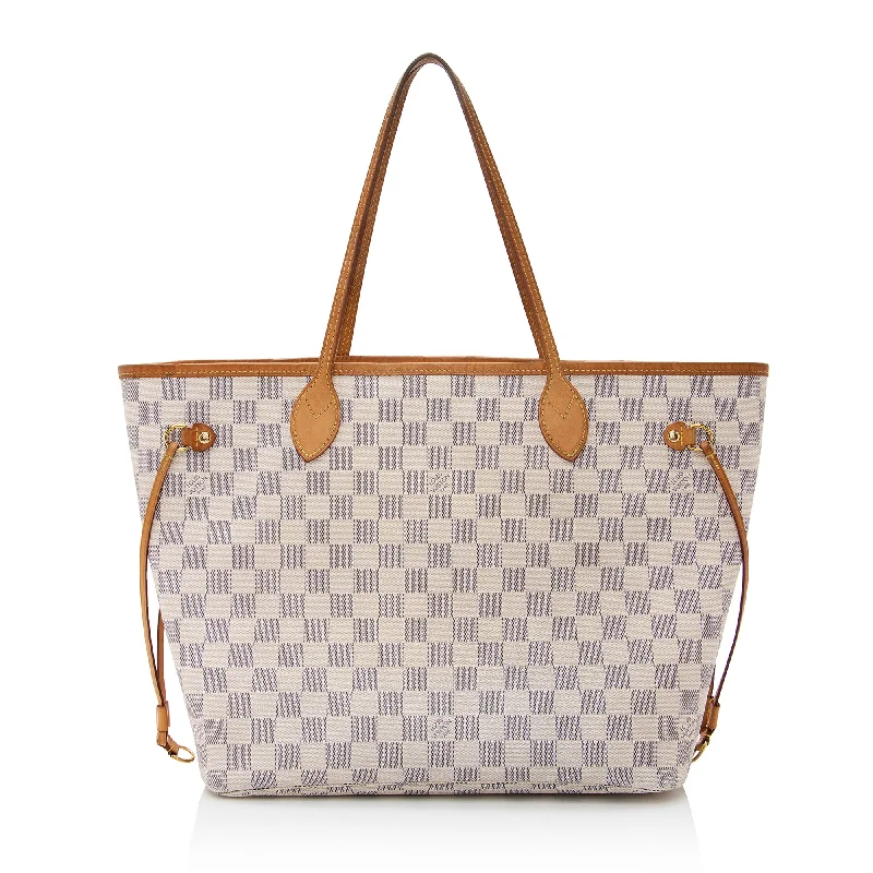 Louis Vuitton handbags for timeless accessories -Louis Vuitton Damier Azur Neverfull MM Tote (SHF-22889)