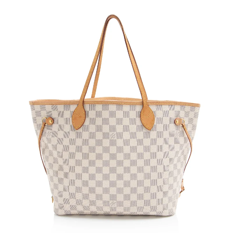 Louis Vuitton luxury handbags for women -Louis Vuitton Damier Azur Neverfull MM Tote (SHF-S3g6Rs)