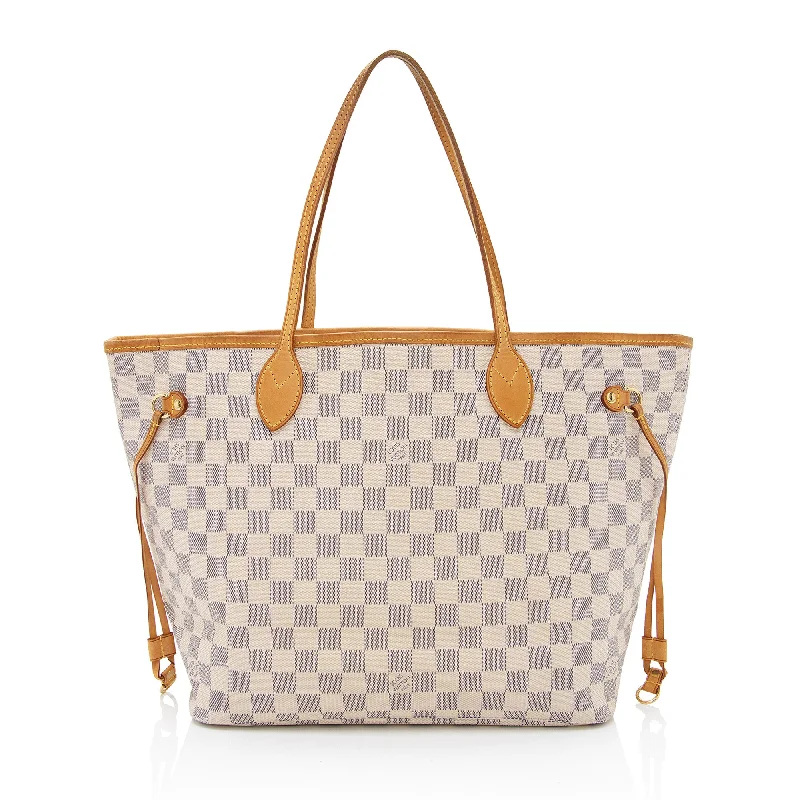 Louis Vuitton luxury handbags for sophisticated style -Louis Vuitton Damier Azur Neverfull MM Tote (SHF-VT8izz)