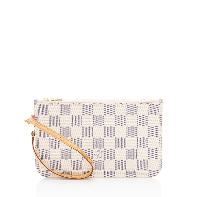 Louis Vuitton bags for the luxury buyer -Louis Vuitton Damier Azur Neverfull PM Pochette (SHF-dKqJVY)