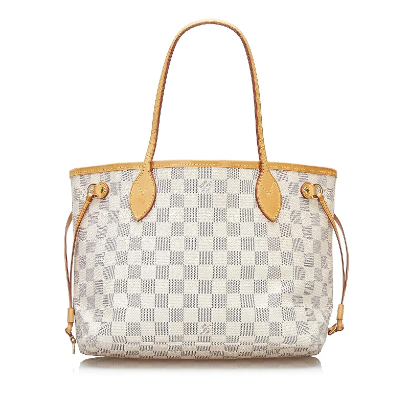 Louis Vuitton bags for timeless wardrobe pieces -Louis Vuitton Damier Azur Neverfull PM (SHG-1qRsmn)