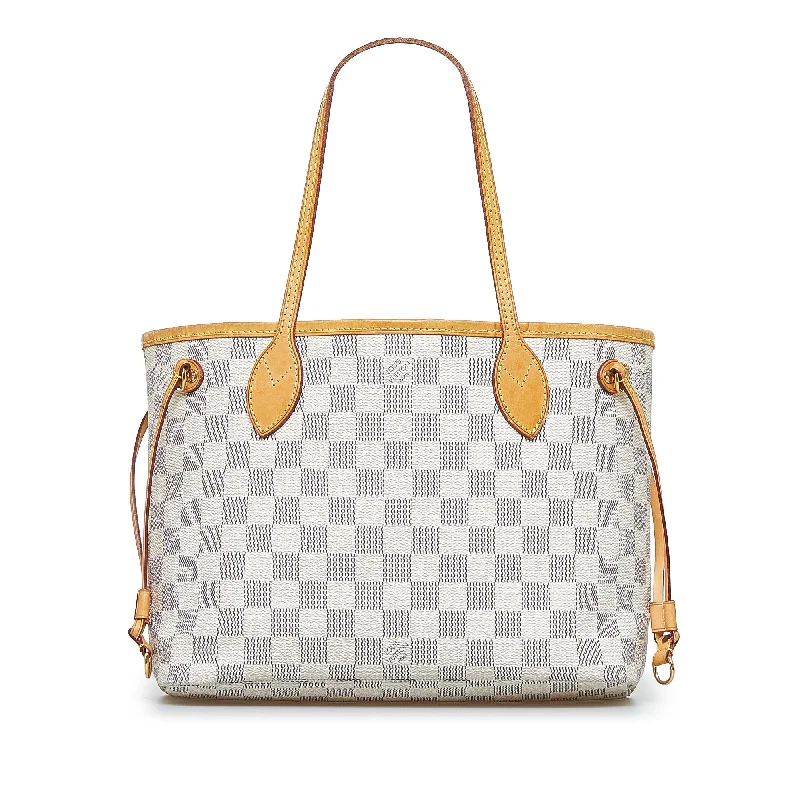 Louis Vuitton handbags with artistic designs -Louis Vuitton Damier Azur Neverfull PM (SHG-yKFV7A)