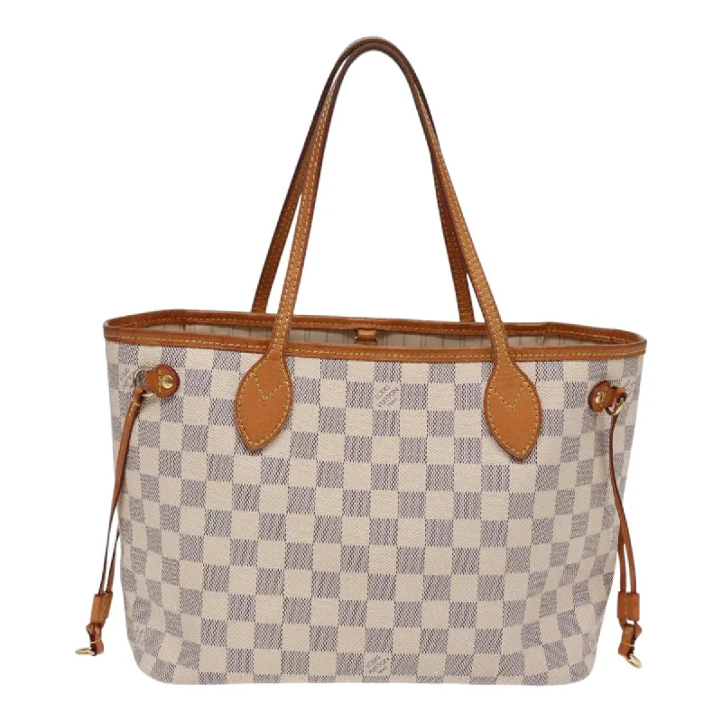 Louis Vuitton bags with exquisite leather -LOUIS VUITTON Damier Azur Neverfull PM Tote Bag N41362 LV 85821