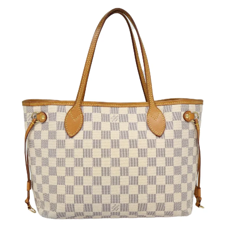 Louis Vuitton handbags with chic compartments -LOUIS VUITTON Damier Azur Neverfull PM Tote Bag N41362 LV 87565