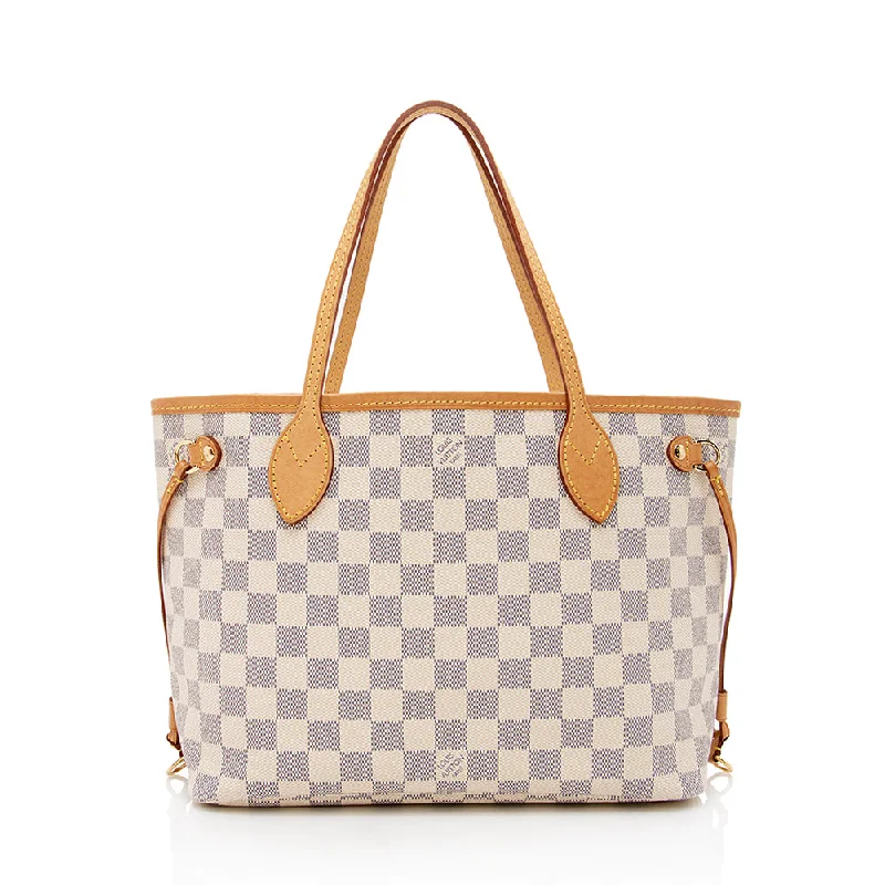 Louis Vuitton luxury bags for high-end buyers -Louis Vuitton Damier Azur Neverfull PM Tote (SHF-17093)