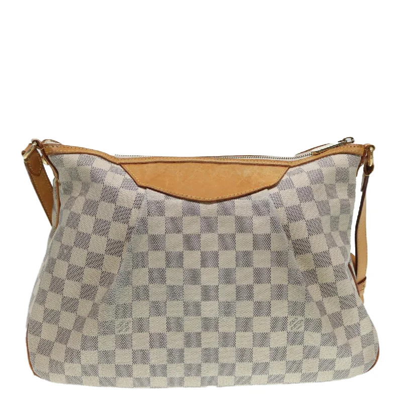 Louis Vuitton handbags for luxurious occasions -LOUIS VUITTON Damier Azur Siracusa MM Shoulder Bag N41112 LV 87968