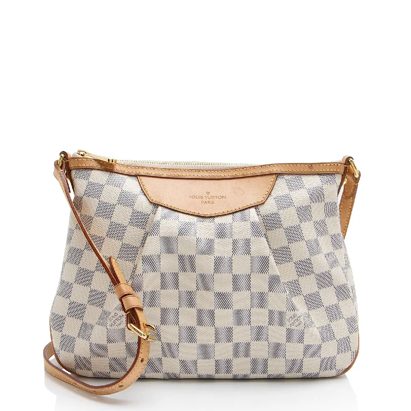 Louis Vuitton bags for fashionable women -Louis Vuitton Damier Azur Siracusa PM Shoulder Bag (SHF-WuMHEZ)