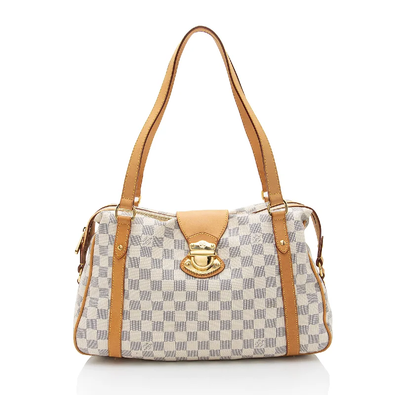 Louis Vuitton bags with smooth leather finishes -Louis Vuitton Damier Azur Stresa PM Shoulder Bag (SHF-0peFfu)