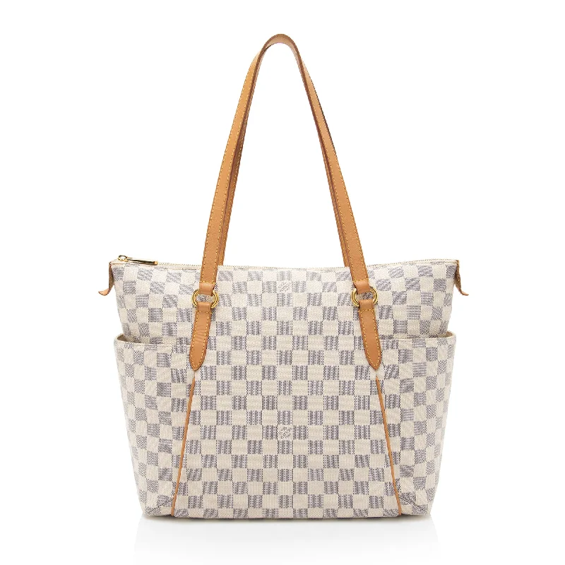 Louis Vuitton bags for refined taste -Louis Vuitton Damier Azur Totally MM Tote (SHF-bW0F2T)