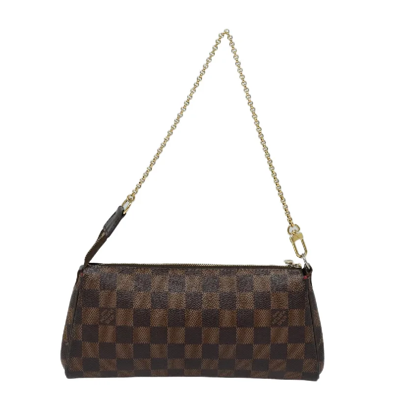 Louis Vuitton handbags with modern touches -LOUIS VUITTON Damier Ebene Eva Shoulder Bag 2way N55213 LV 86495