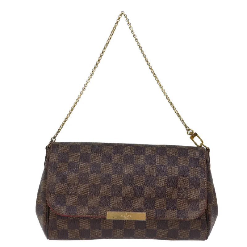 Louis Vuitton bags with creative designs -LOUIS VUITTON Damier Ebene Favorit MM Shoulder Bag 2way M41129 LV yk12250