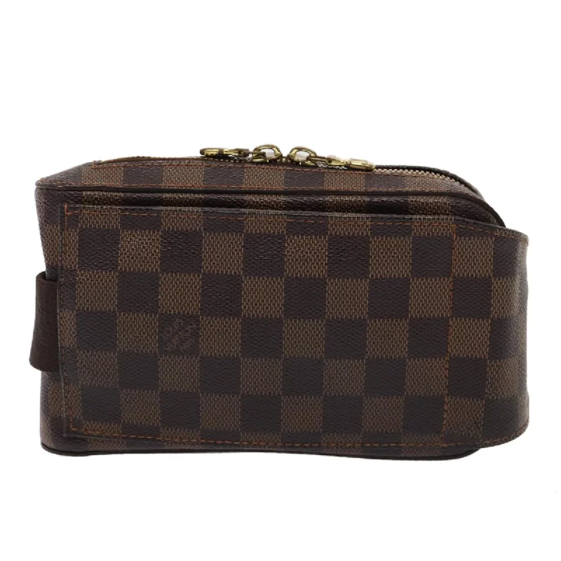 Louis Vuitton bags with iconic leather accents -LOUIS VUITTON Damier Ebene Geronimos Shoulder Bag Vintage N51994 LV ar12472