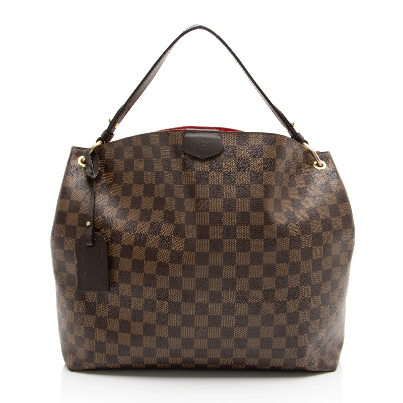 Louis Vuitton luxury bags with refined details -Louis Vuitton Damier Ebene Graceful MM Hobo (SHF-6jtnNb)