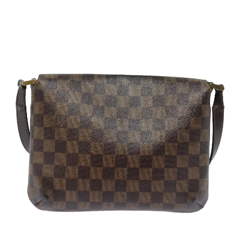 Louis Vuitton bags with minimalist details -LOUIS VUITTON Damier Ebene Musette Tango Shoulder Bag N51301 LV 85566