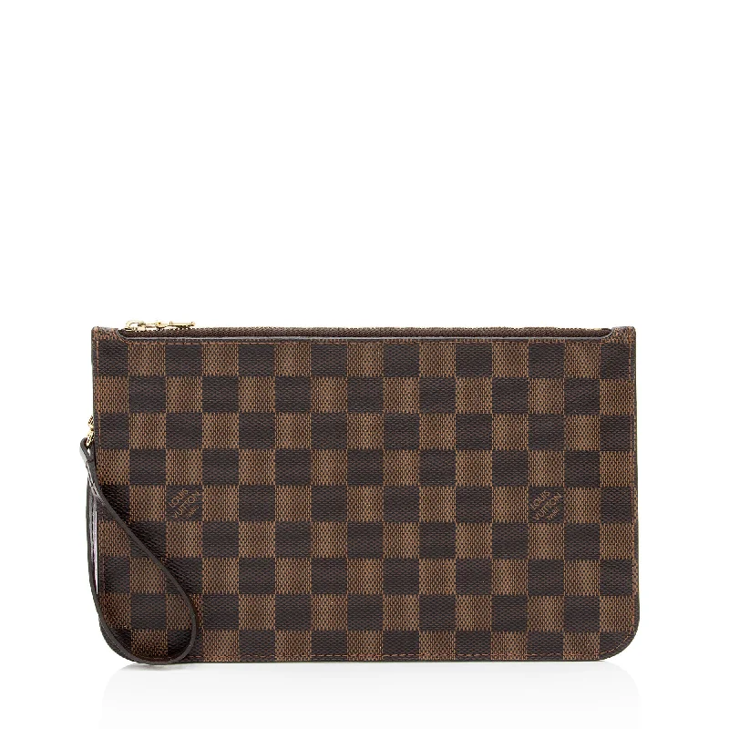 Louis Vuitton bags with unique detailing -Louis Vuitton Damier Ebene Neverfull GM Pochette (SHF-0861pJ)