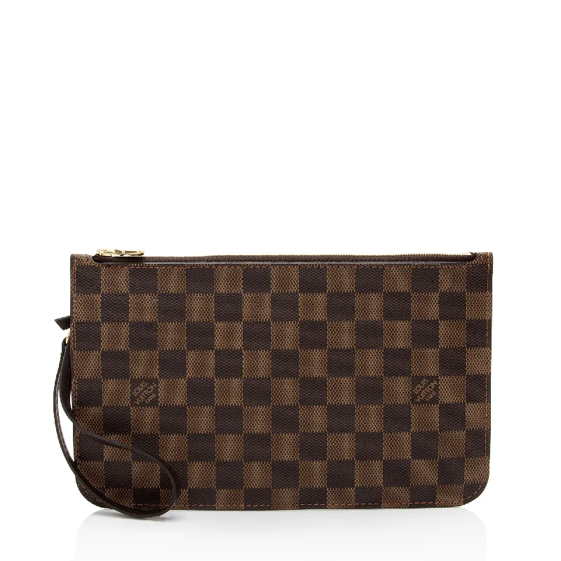 Louis Vuitton bags with classic patterns -Louis Vuitton Damier Ebene Neverfull GM Pochette (SHF-BahZMt)