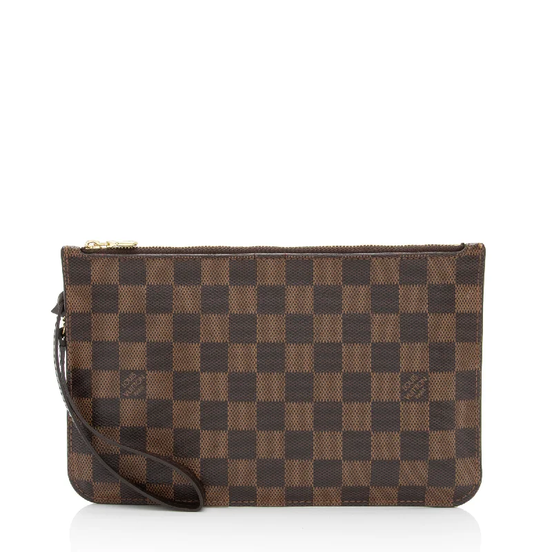 Louis Vuitton handbags with fine leather finishes -Louis Vuitton Damier Ebene Neverfull GM Pochette (SHF-wjgm6c)