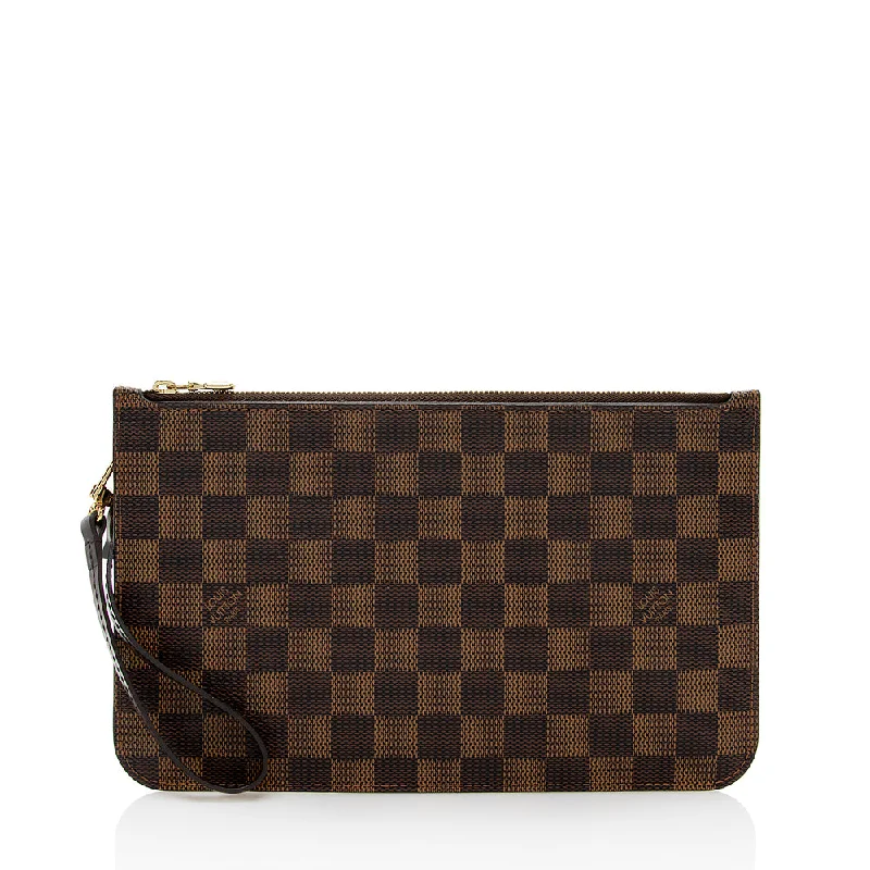 Louis Vuitton handbags with high-quality stitching -Louis Vuitton Damier Ebene Neverfull MM Pochette (SHF-18085)