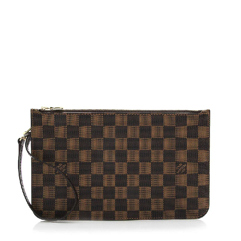 Louis Vuitton bags with luxury leatherwork -Louis Vuitton Damier Ebene Neverfull MM Pochette (SHF-18678)