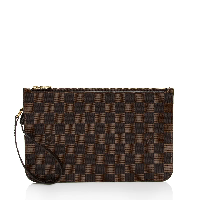 Louis Vuitton bags with iconic leather accents -Louis Vuitton Damier Ebene Neverfull MM Pochette (SHF-GOdo3z)