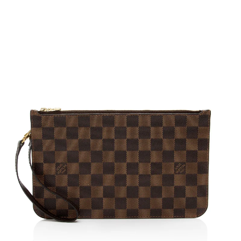 Louis Vuitton bags with leather accents -Louis Vuitton Damier Ebene Neverfull MM Pochette (SHF-uRfYF0)