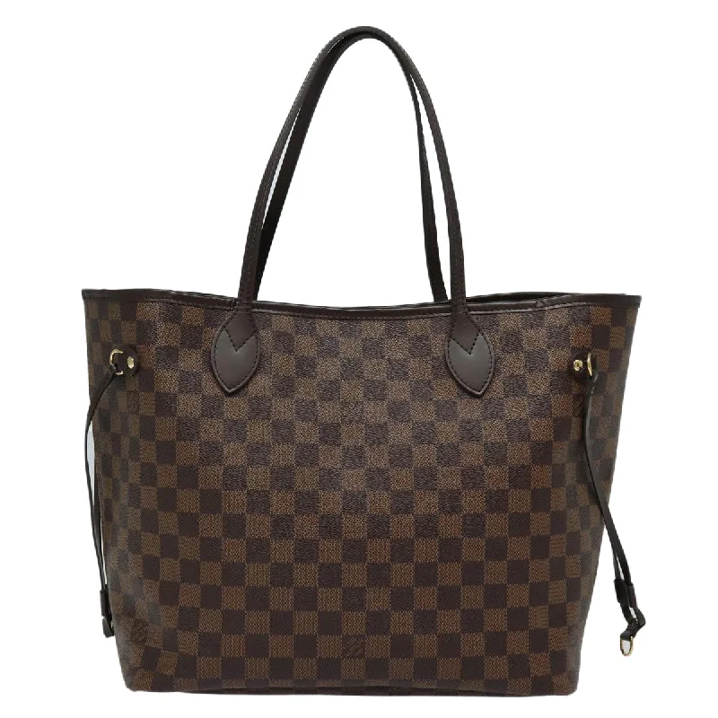 Louis Vuitton bags with unique leather options -LOUIS VUITTON Damier Ebene Neverfull MM Tote Bag N51105 LV 86696A