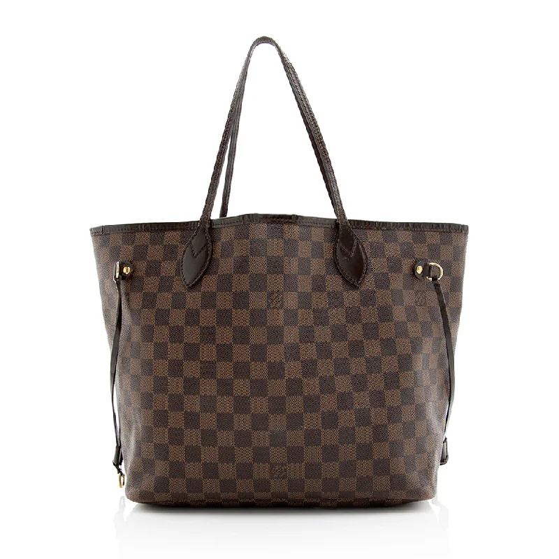 Louis Vuitton bags with leather straps -Louis Vuitton Damier Ebene Neverfull MM Tote - FINAL SALE (SHF-19520)