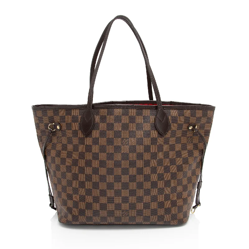 Louis Vuitton handbags for high-end fashion -Louis Vuitton Damier Ebene Neverfull MM Tote (SHF-DzSy4A)