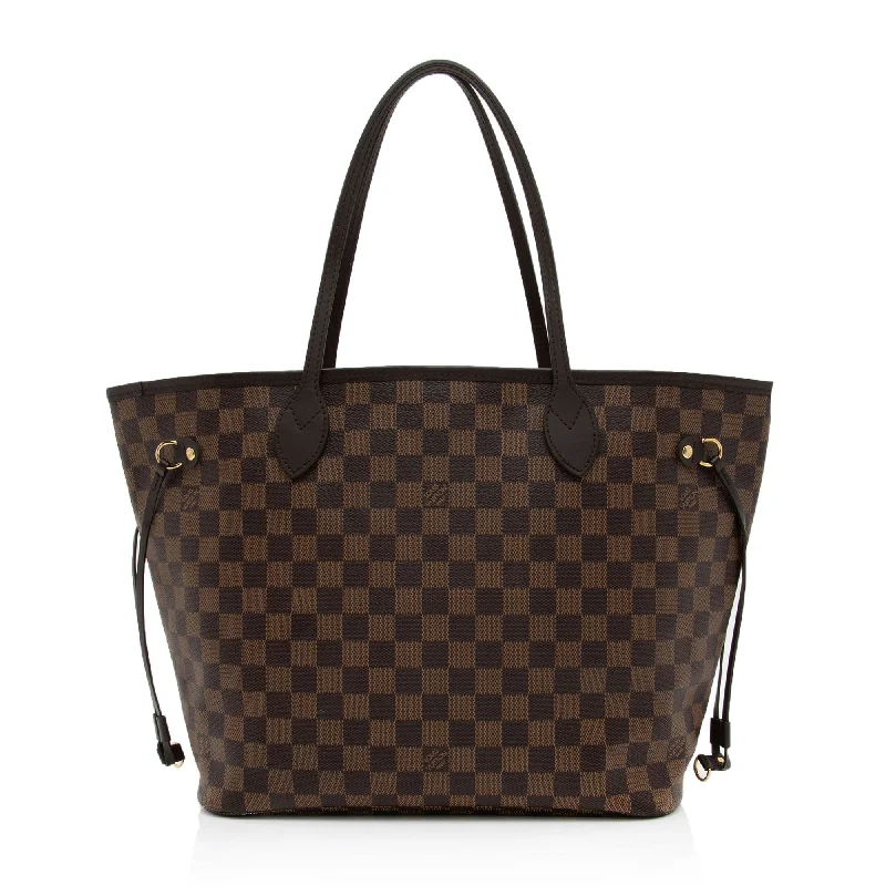 Louis Vuitton handbags with iconic shapes -Louis Vuitton Damier Ebene Neverfull MM Tote (SHF-FzusJU)