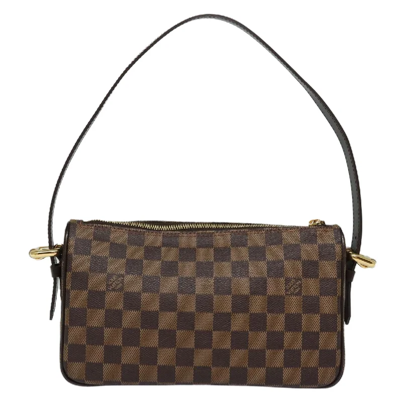 Louis Vuitton handbags with smooth texture -LOUIS VUITTON Damier Ebene Ravello GM Shoulder Bag N60006 LV 85940SA