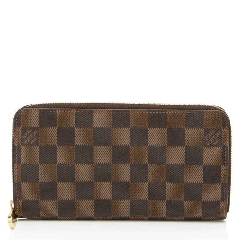 Louis Vuitton handbags with sophisticated detailing -Louis Vuitton Damier Ebene Zippy Wallet (SHF-31Ji48)