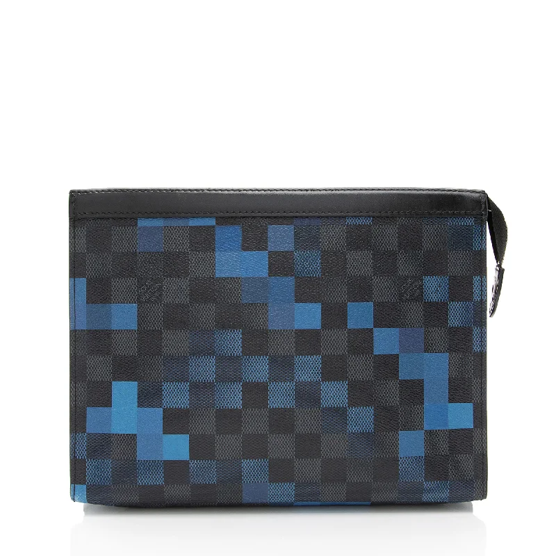 Louis Vuitton bags with chic leather details -Louis Vuitton Damier Graphite Pixel Voyage MM Pochette (SHF-rIY7JF)