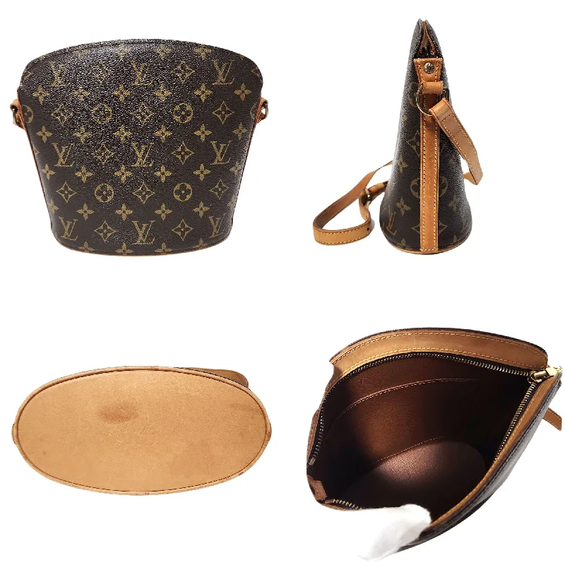 Louis Vuitton handbags with stylish compartments -LOUIS VUITTON Drouot Shoulder Bag