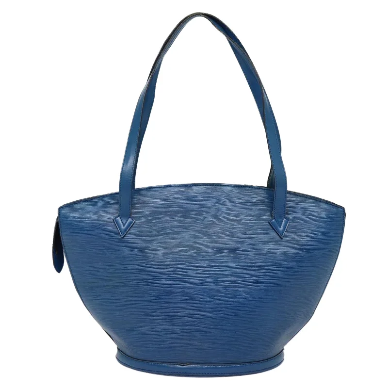 Louis Vuitton bags with polished metal accents -LOUIS VUITTON Epi Saint Jacques Shopping Shoulder Bag Blue M52275 LV 87513