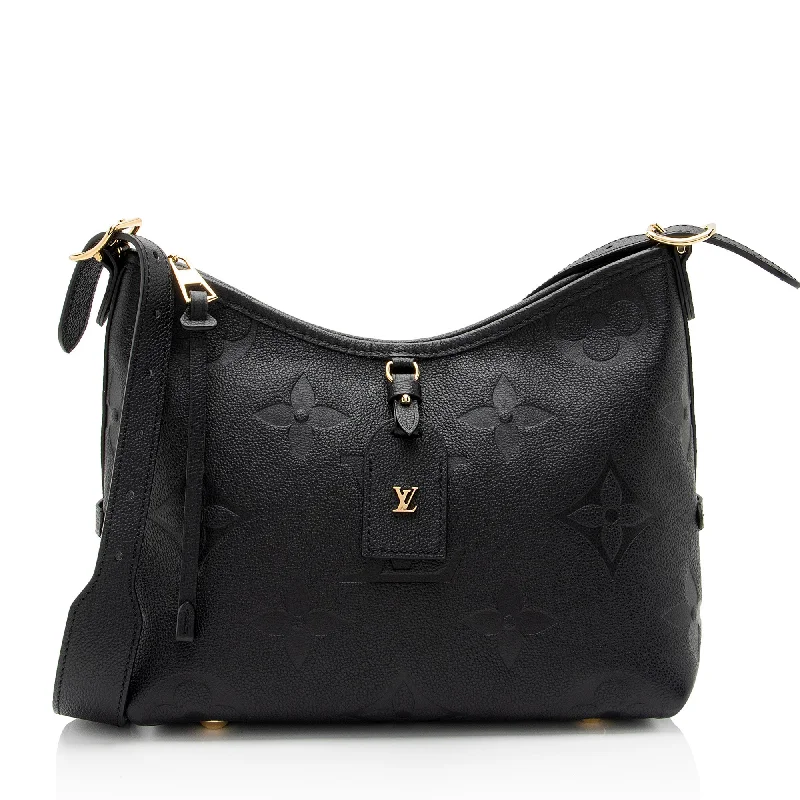 Louis Vuitton handbags for stylish outfits -Louis Vuitton Giant Monogram Empreinte CarryAll PM Shoulder Bag (SHF-Oz6Qm0)