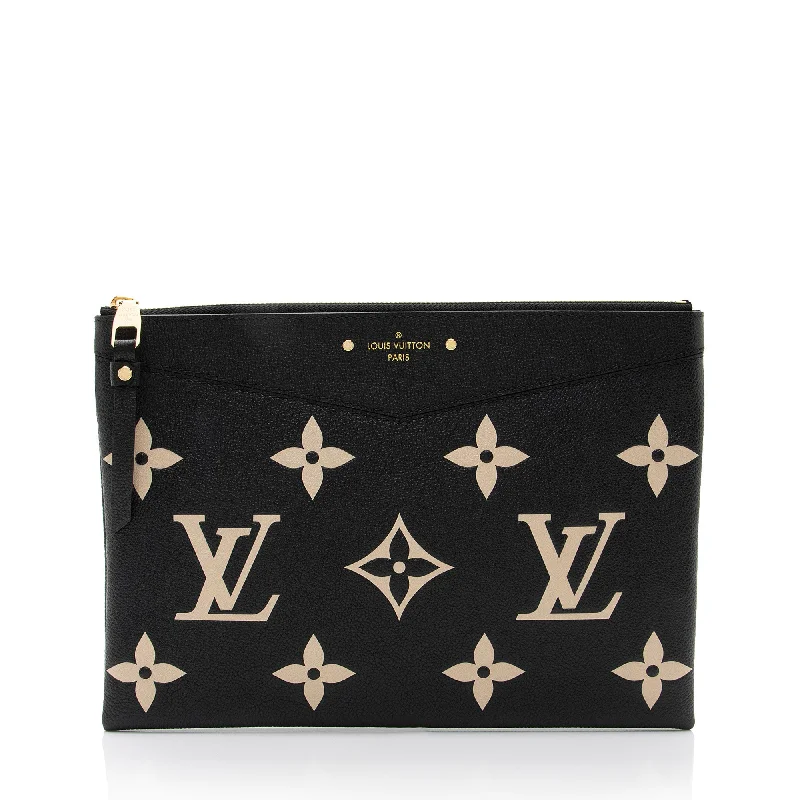 Louis Vuitton bags with detailed textures -Louis Vuitton Giant Monogram Empreinte Daily Pouch (SHF-mZDtSZ)