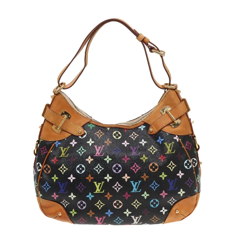 Louis Vuitton leather bags with gold accents -LOUIS VUITTON Greta Shoulder Bag