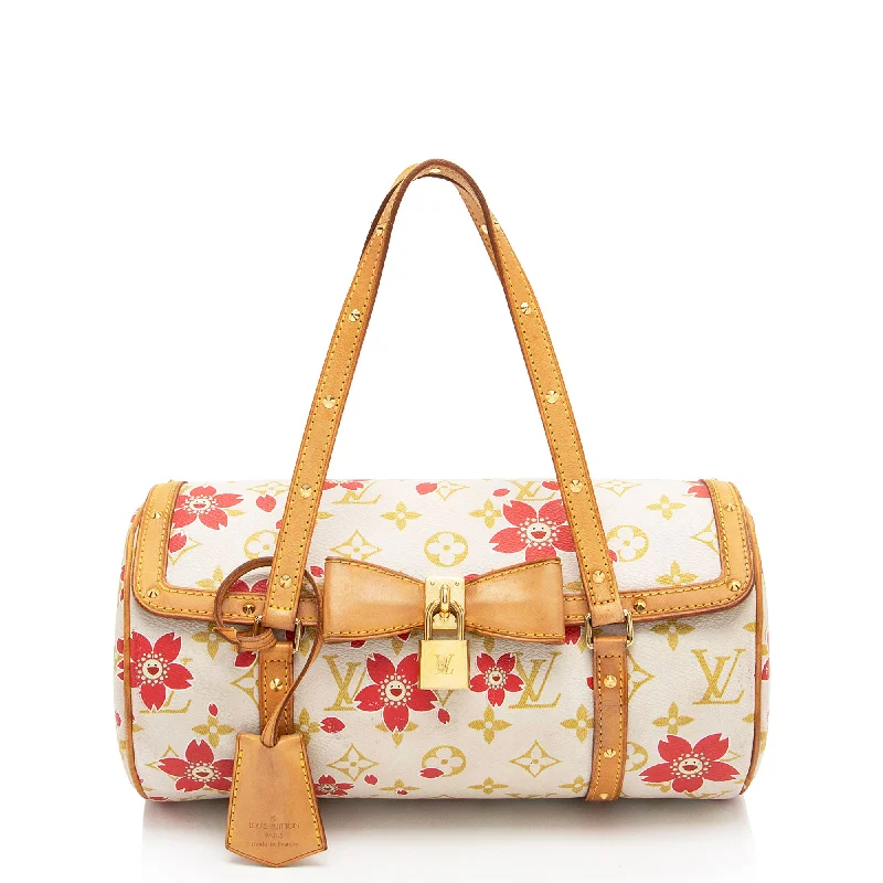 Louis Vuitton bags with chic and sleek designs -Louis Vuitton Limited Edition Monogram Canvas Cherry Blossom Papillon Satchel (SHF-3p8Y2x)