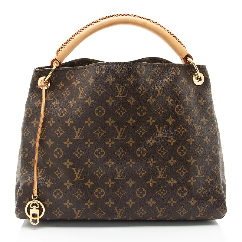 Louis Vuitton leather bags with smooth finishes -Louis Vuitton Monogram Canvas Artsy MM Shoulder Bag (SHF-VBulIB)