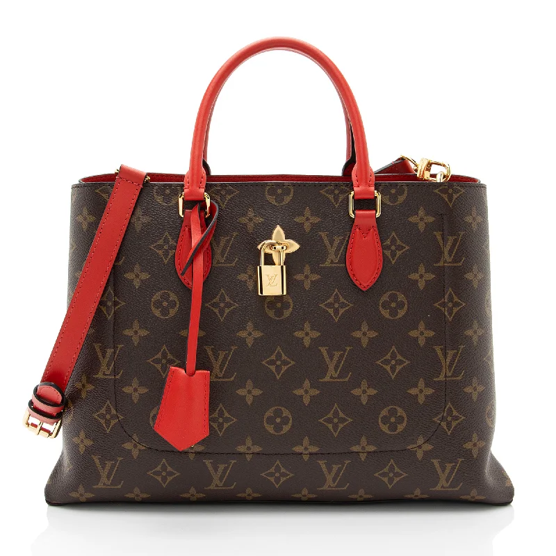 Louis Vuitton bags with leather details -Louis Vuitton Monogram Canvas Flower Tote (SHF-nFvA0d)