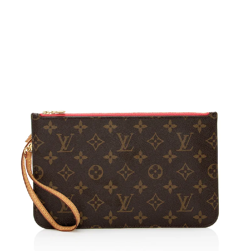 Louis Vuitton bags with exclusive finishes -Louis Vuitton Monogram Canvas Neverfull MM Pochette (SHF-21783)