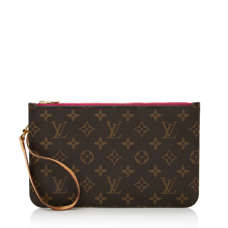 Louis Vuitton bags with artistic accents -Louis Vuitton Monogram Canvas Neverfull MM Pochette (SHF-22858)